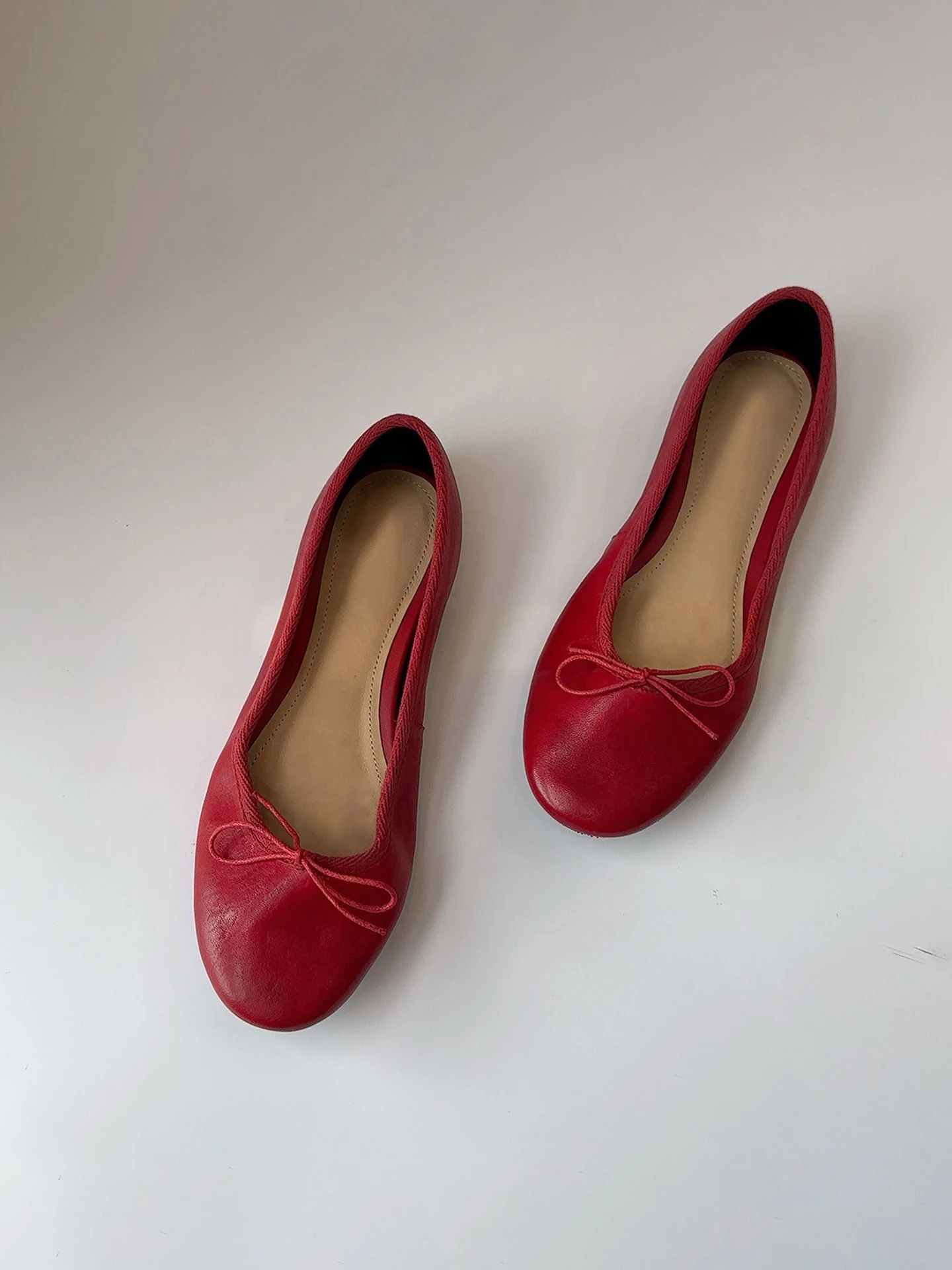 retro-style-slip-on-ballet-flat-shoes-women's-spring-autumn-new-round-head-flat-bottom-knot-casual-fashion-footwear