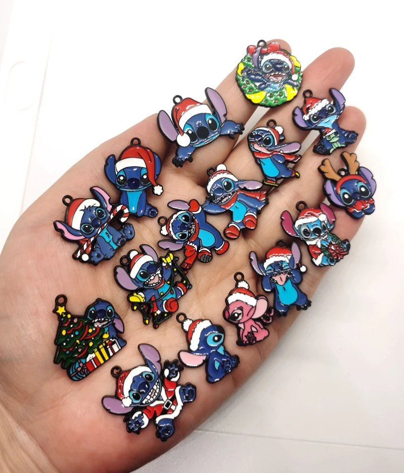 

Disney 10 шт. стежка Рождественские эмалированные серьги-подвески DIY брелок ожерелье кулон браслет ювелирные изделия ручной работы фурнитура подарок