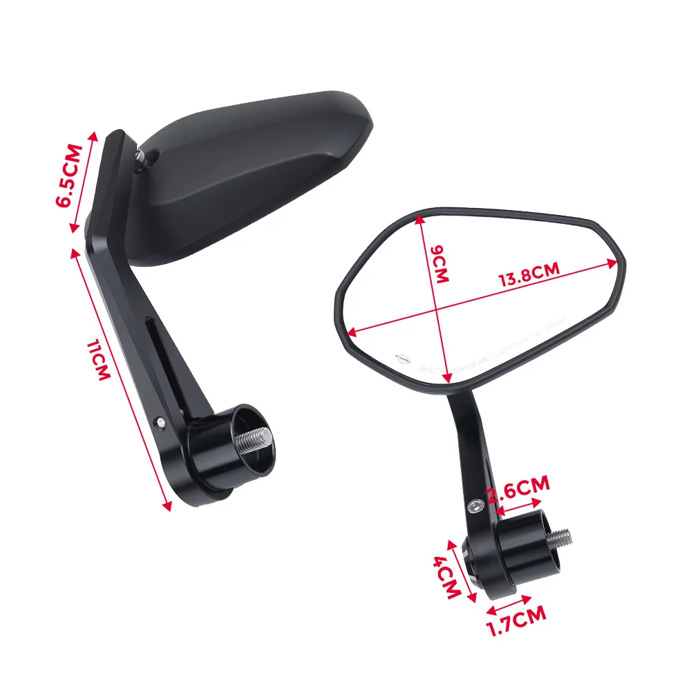 Motorcycle Bar End Mirrors Fit For KAWASAKI Z125 Z250 Z300 Z650 Z750 Z800 Z900 Z1000 CNC Side Mirror Motorcycle Rearview Mirrors