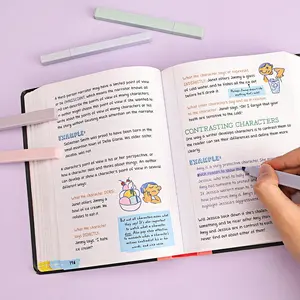 하이 라이터 귀여운 파스텔 펜 12 색 성경 펜 소프트 팁 미학적 펜 마커와 함께 피가 나 10 최고의 영업 미니 하이로터 - №3