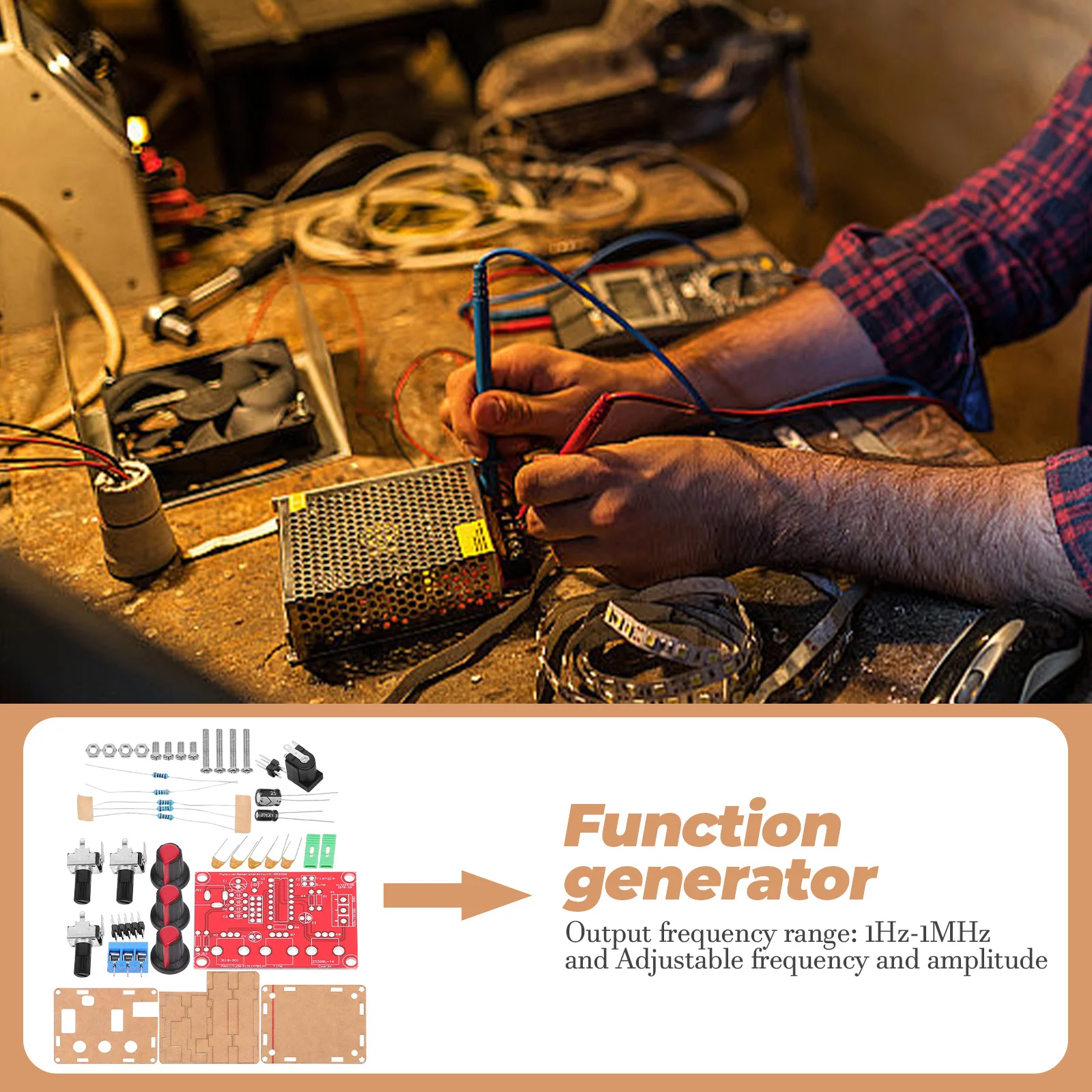 

Xr2206 High Precision Kit DIY Function Sine Triangle Square Output Adjustable Frequency 1Hz-1mhz