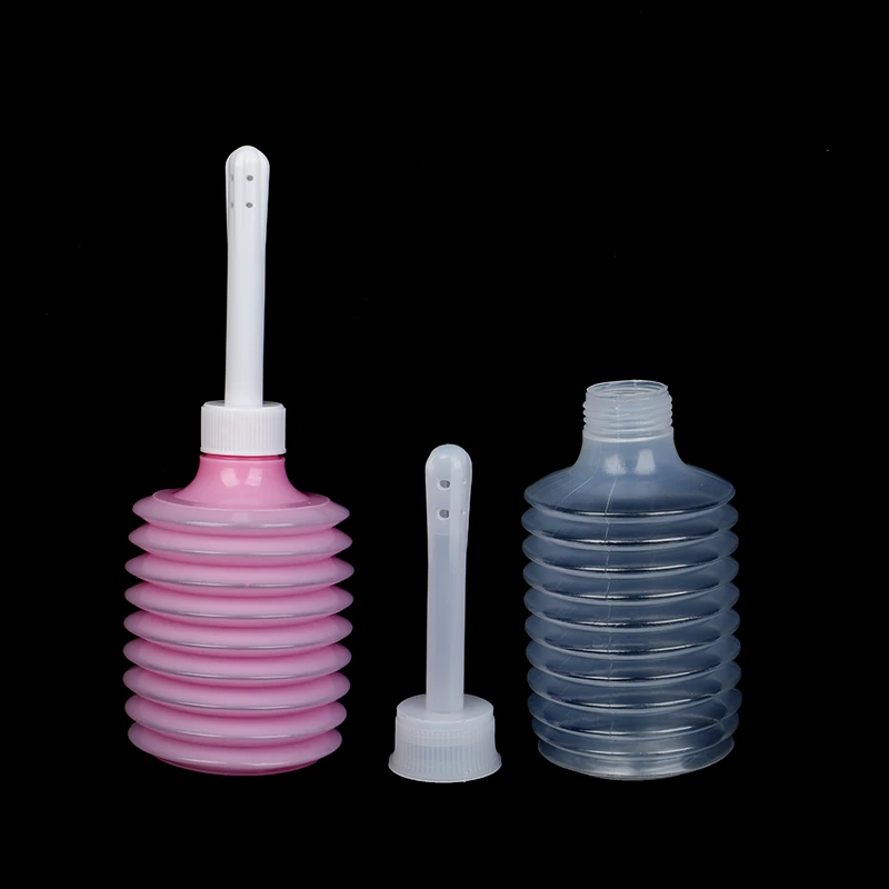SN 1pc Plastics 200ML 8Holes Disposable Vaginal Anal Douche Retractable Wash Cleaning Anus Clean
