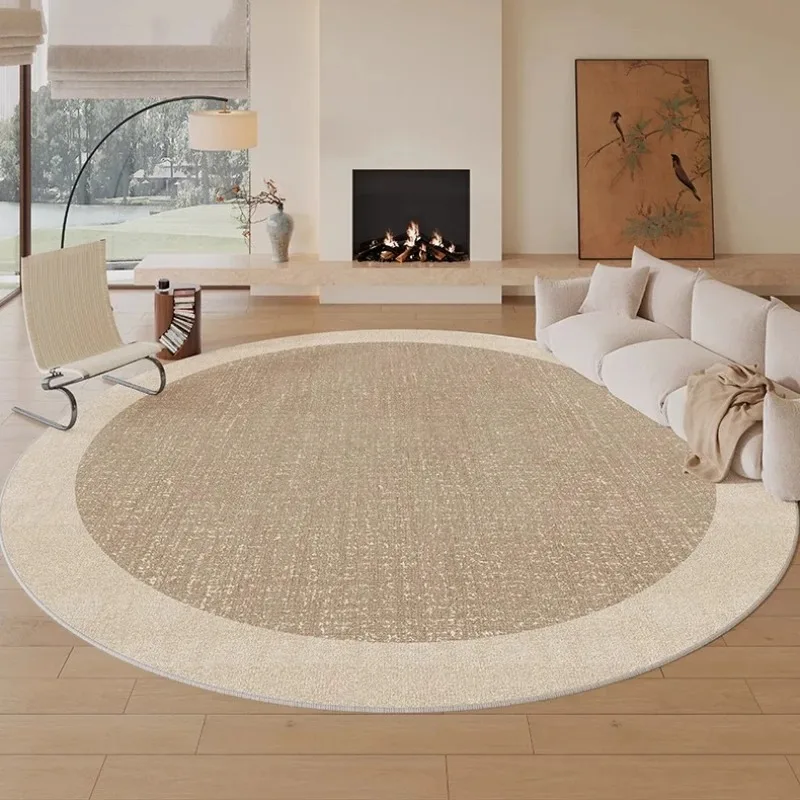 Japanese Simplicity Round Carpet Elegant Color Living Room Floor Mat Easy To Clean Sofa Rug Chair Mat Soft Bedroom Mat Gift