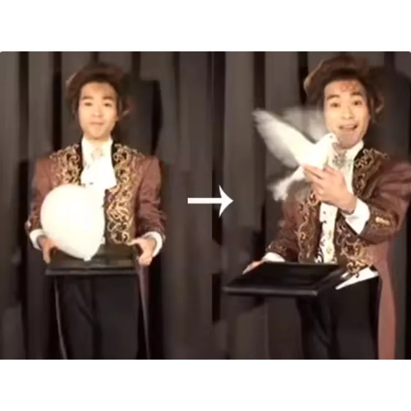 Balloon Fire Dove Tray Magic Trick Stage Illusions Object Appears from Fire Tray Magician Prop Gimmick Accessory Magia Magie