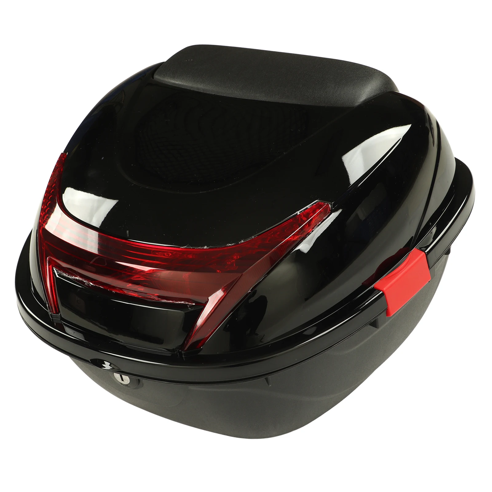 

Motorcycle Rear Top Box Lockable Waterproof Tail Trunk Storage Case for Most Motorbikes with Reflective Strip