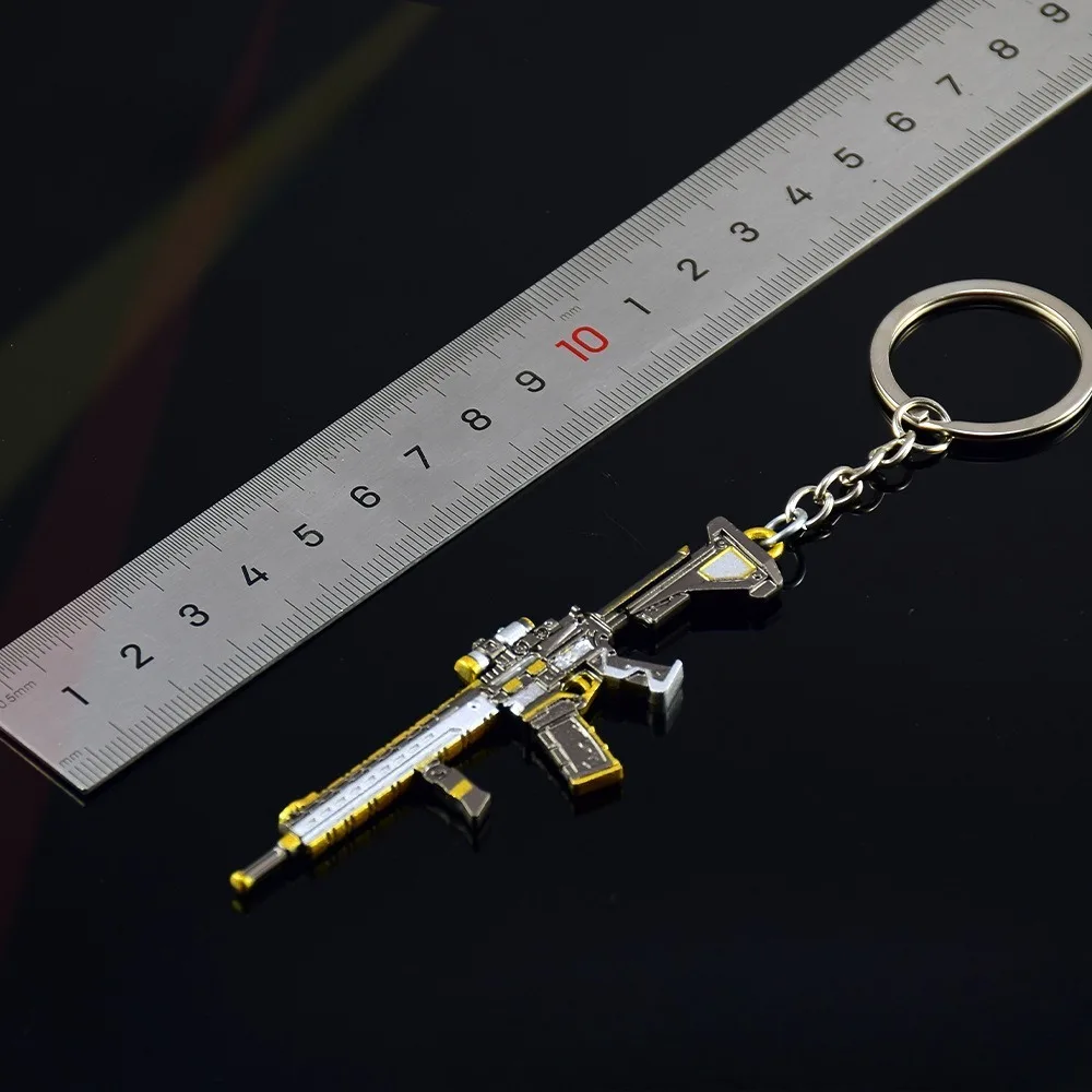 9cm Delta Force  Anime Figure Ares' Wrath M4A1 Keychain Periphery Metal Model Workmanship Desktop Decorative Ornaments Gift Toys