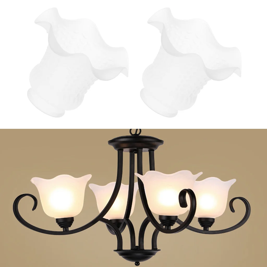 Set of 2 E27 Shades for Ceiling Fans And Wall Sconces , 9, as described