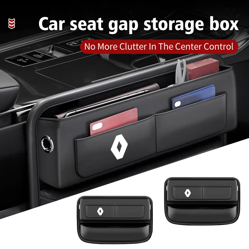 Car Seat Organizer Gap Filler Leak-proof Storage Box Side Pocket For Renaul Koleos Kadjar Scenic Megane Sandero Grand Sill