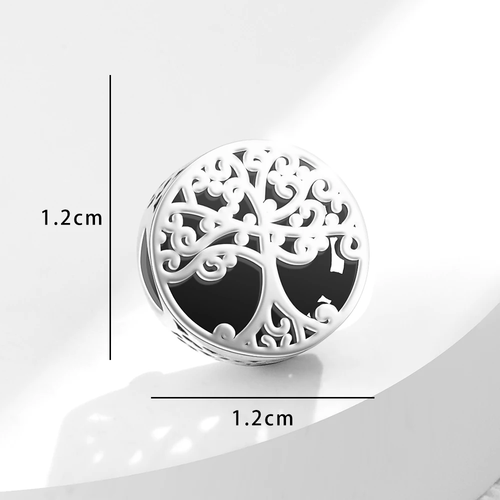 Best S925 Silver Piano Clock Tree Family Mom Parent Child Talisman Charm Bead Fit for Version Bracelet DIY Boutique Jewelry
