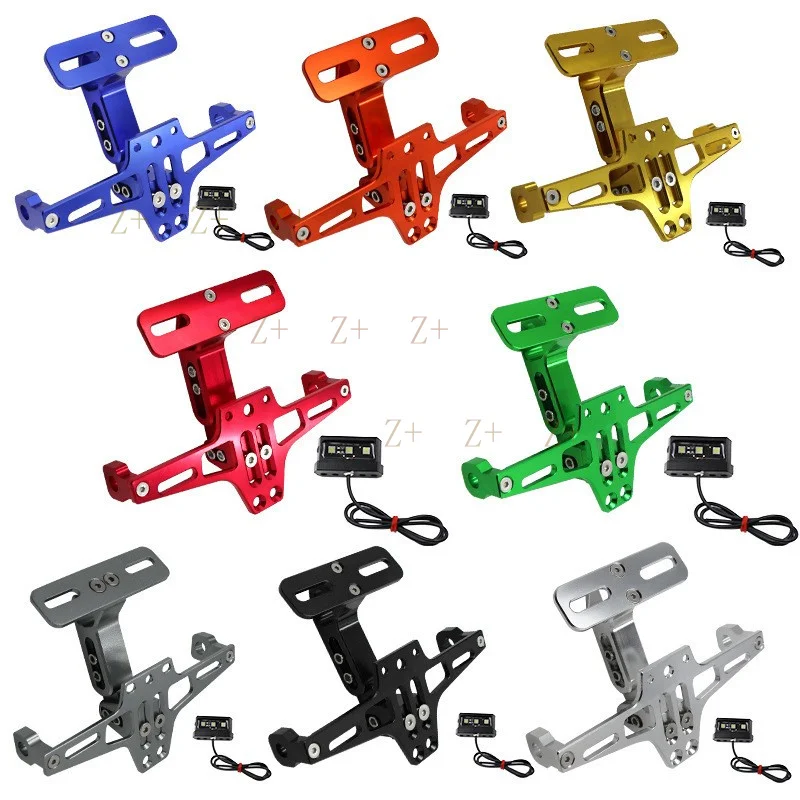 Z+   Universal Motorcycle Tail Tidy License Plate Holder Fender Eliminator LED Lights