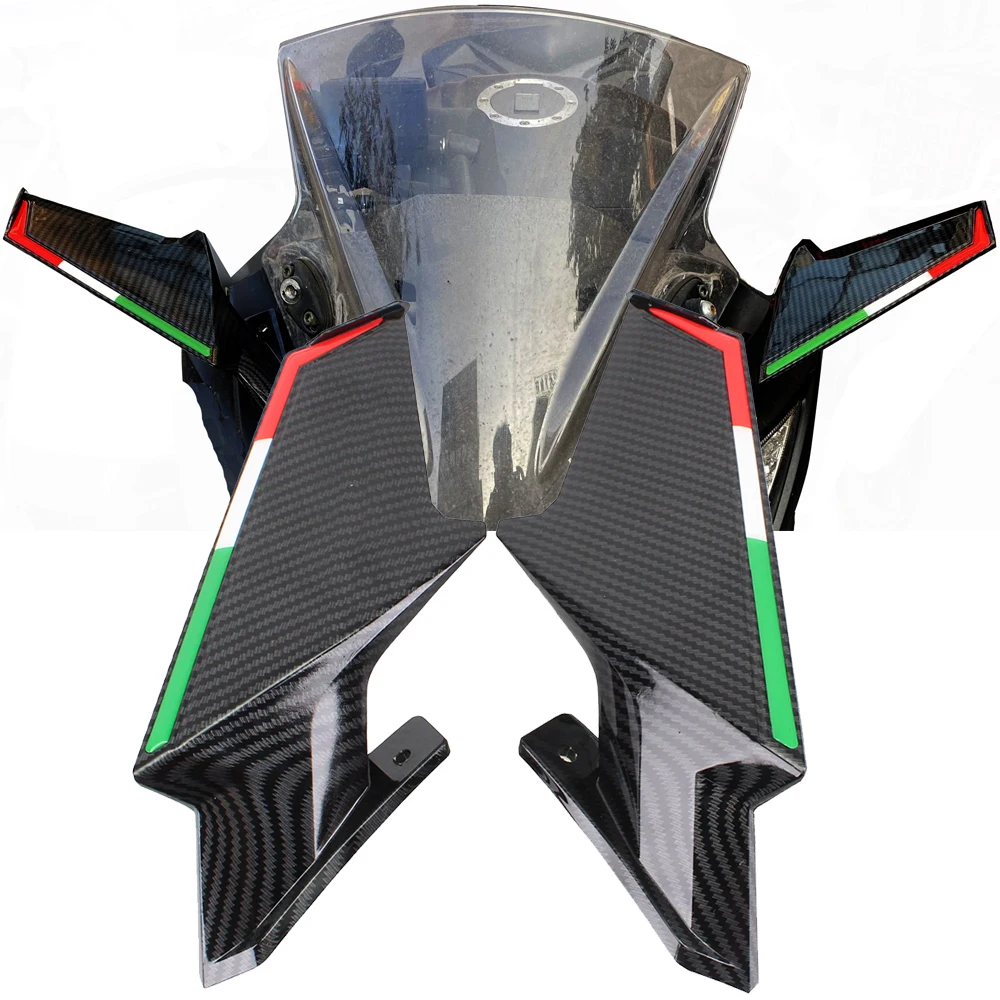 Motorcycle Fixed Wind Wing Flow Front Fairing Side Spoiler Winglets For Kawasaki Ninja 125 Z125 Z250SL 250R 300R Z300 Z400 400R