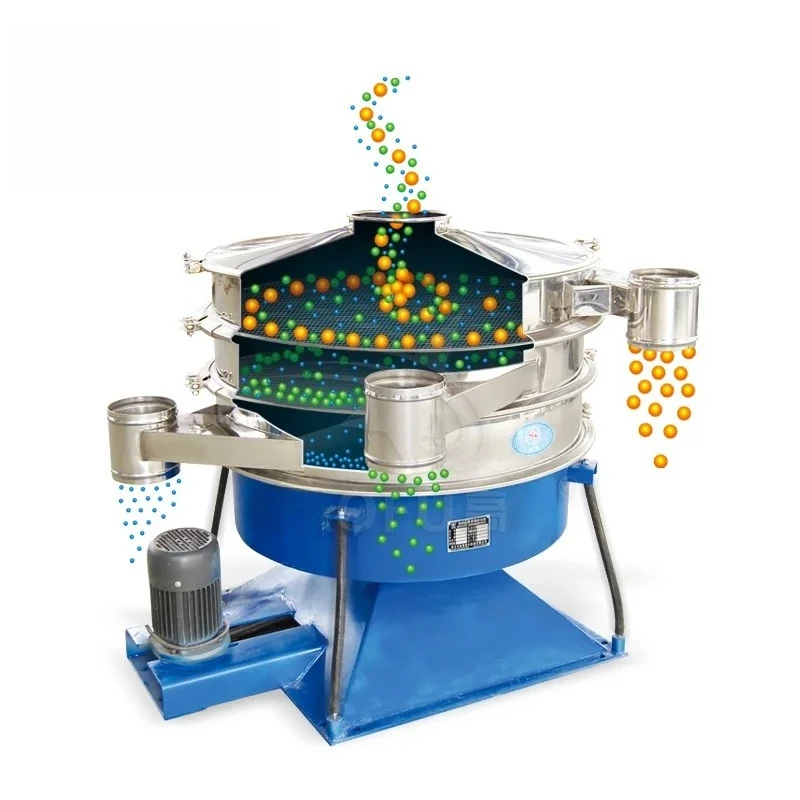 Industrial Sifters Circular Vibrating Screen Sieve Powder Sieving Vibration Screening Tumbler Vibrator Separator Machine Price