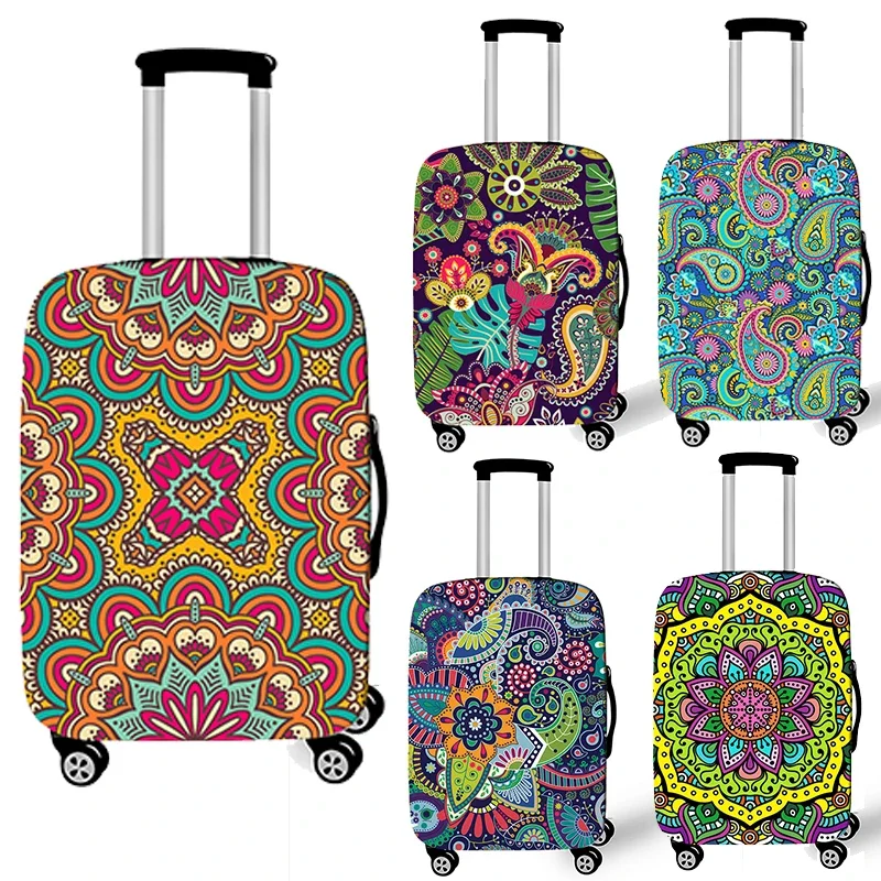

Bohemian Mandala Print Luggage Covers for Travel Nordic Geometric Simple Suitcase Covers Trolley Case Protective Cover Gift