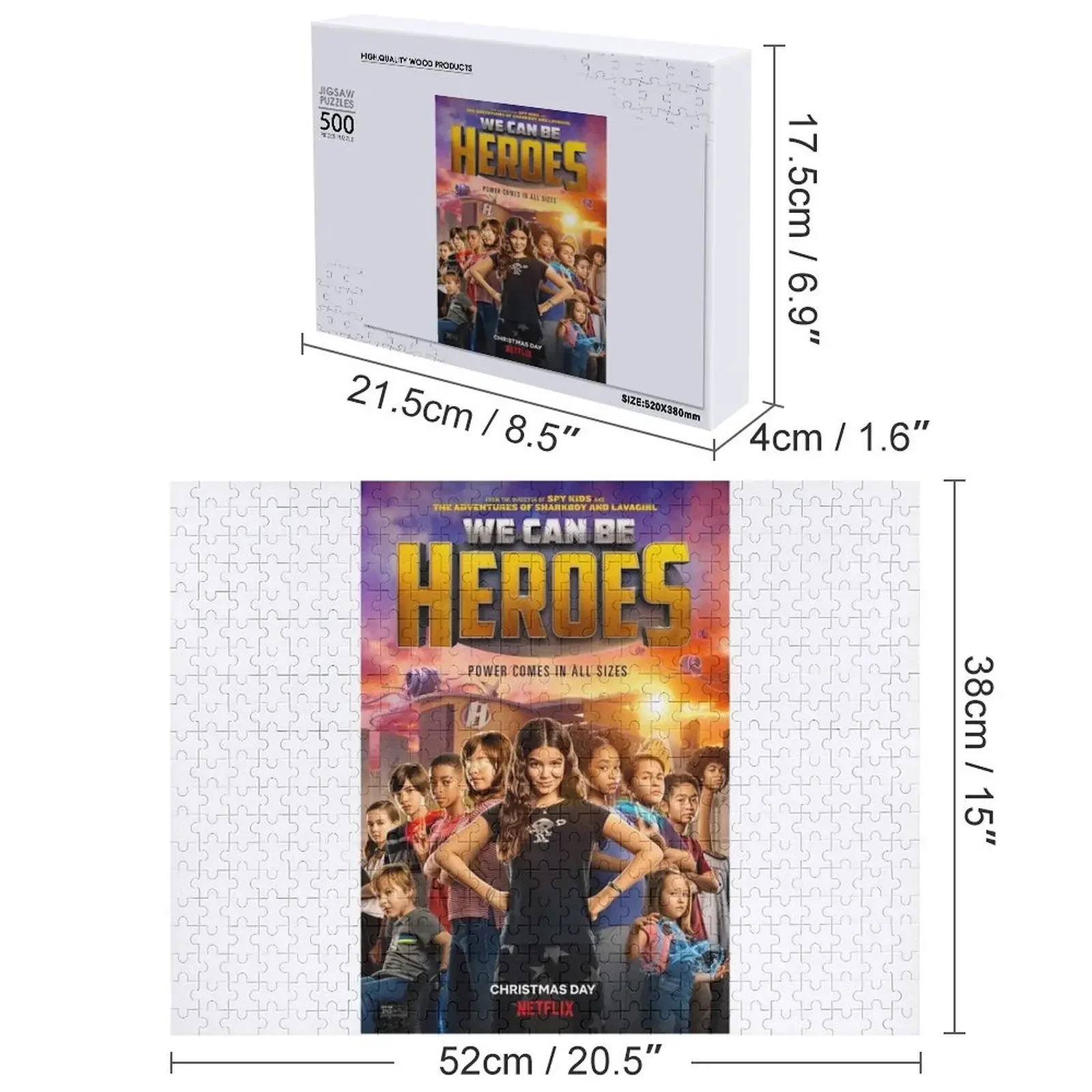 Nous pouvons être des héros Netflix Puzzle nom personnalisé enfant jouet adulte en bois cadeau personnalisé Puzzle personnalisé