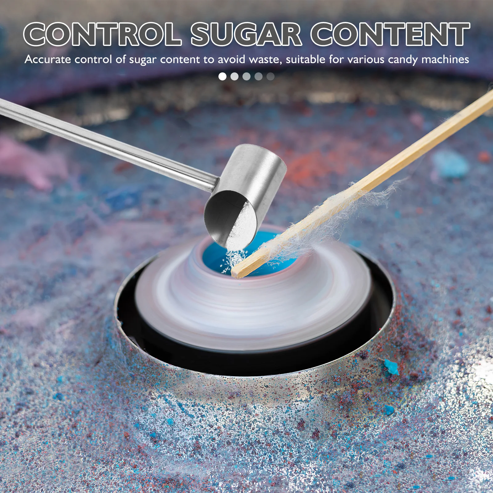 Macchina per zucchero filato Cucchiaio per zucchero Varietà di colori Pulizia facile Accessori per macchine per zucchero filato Strumento per la produzione di dolci