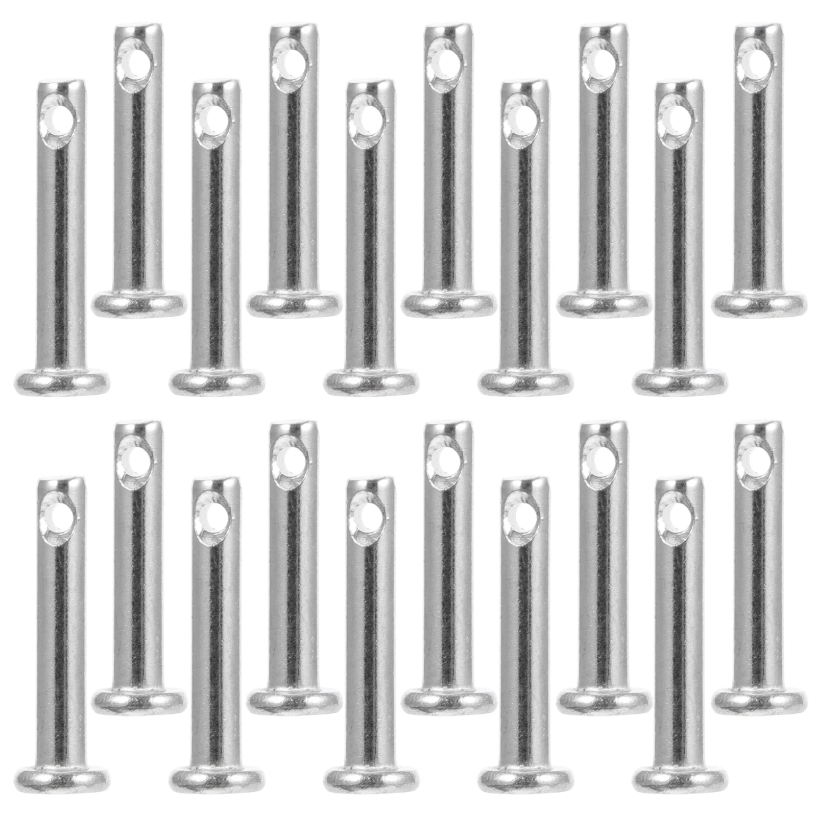 

20pcs Stainless Steel Clevis Pins Single Hole Fixing Corrosion Resistant Durable Flat Head Pin for Machinery Industry DIY