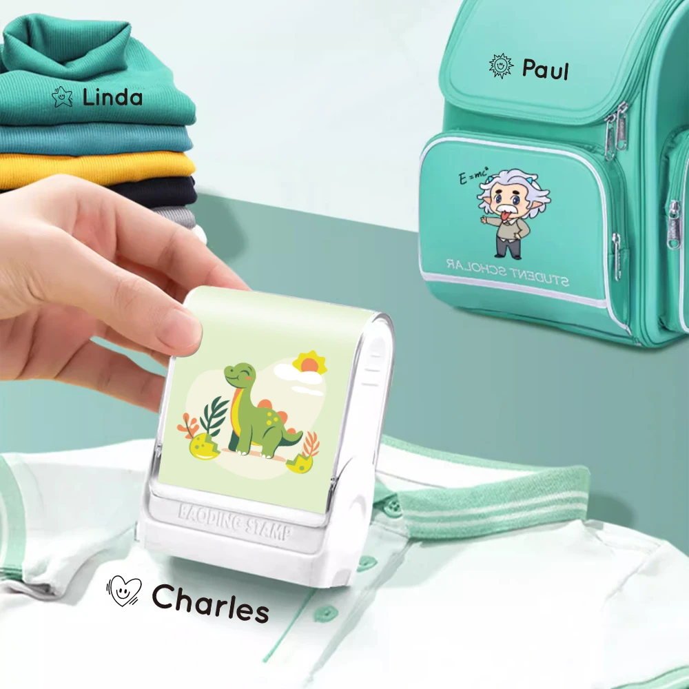 1 pièce Tampon auto-encreur personnalisable avec nom, idéal pour enseignant, chef, signature, vêtements, contrats, ou comme tampon à personnaliser (par exemple pour nom ou jouet)