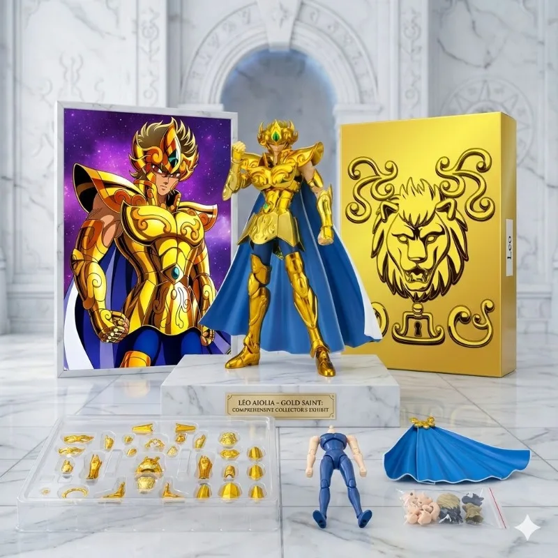 [Envío en 9 Horas] Nuevo Stock Saint Seiya CS Gold Zodiac Leo Aiolia Saint Cloth Myth EX Figura de Acción de Metal