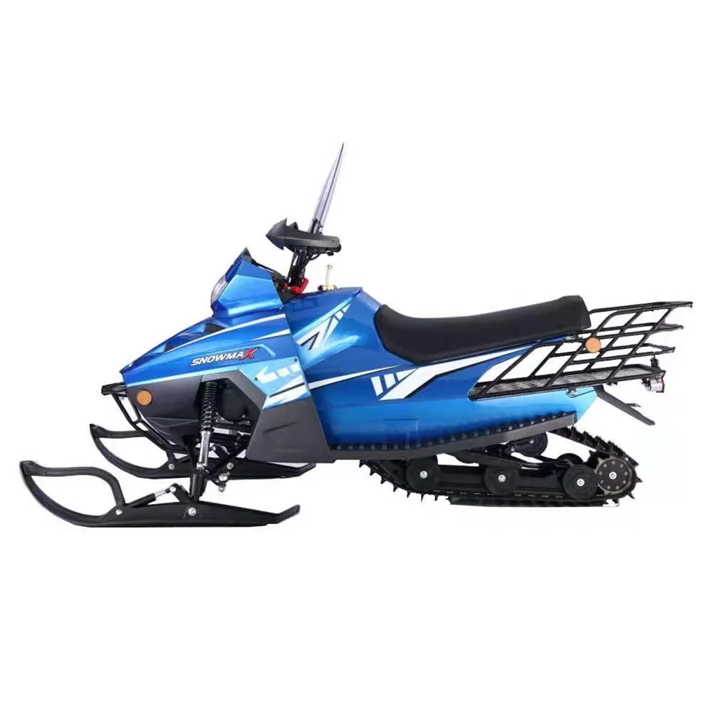 Alta seguridad 220cc adultos móvil nieve marco de acero completo gasolina eléctrica doble esquí trineo grande moto de nieve con calidad a la venta