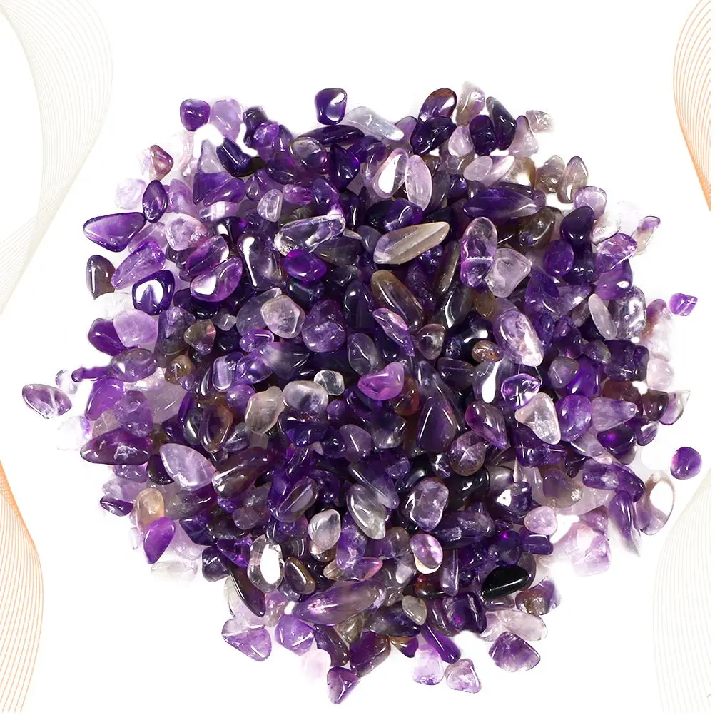 الأرجواني الكريستال الزخرفية الحصى الأحجار المصقولة الطبيعية لخزان حدائق المياه الحصى غير النظامية ديكور المنزل الأسماك المناظر الطبيعية #4