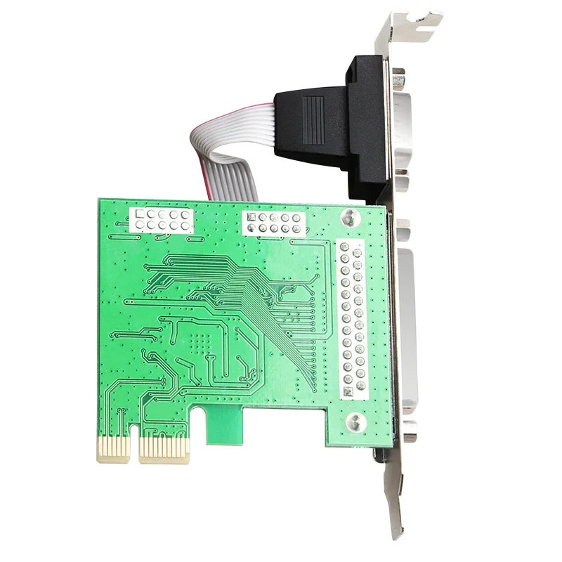 RS232 RS-232 Serial Port COM & DB25 Printer Parallel Port LPT to PCI-E PCI Express Card Adapter Converter ASIX AX99100