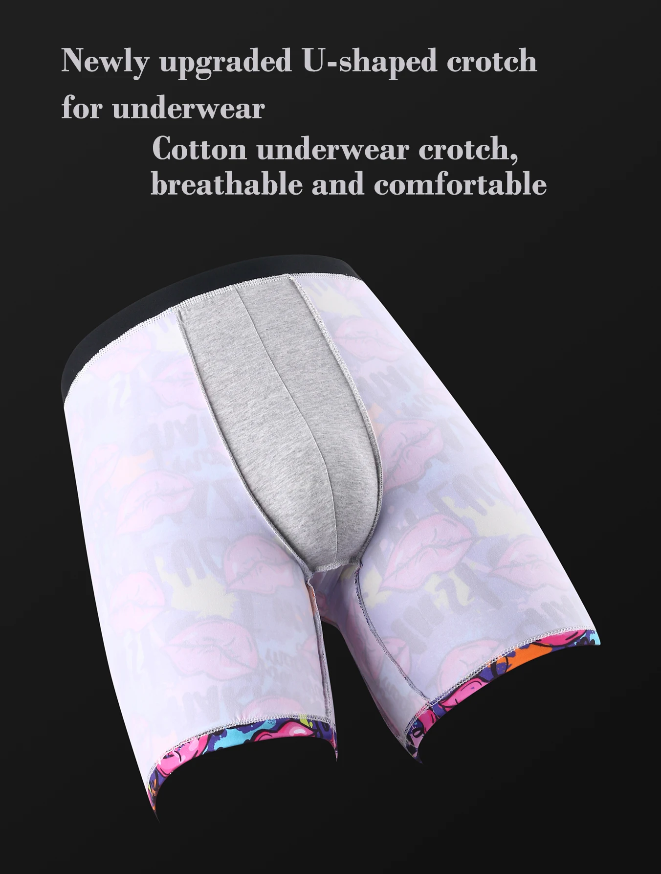 Мужские трусы-боксеры из 4 упаковок, повседневное спортивное мужское нижнее белье, стильные мужские трусы с рисунком граффити и рисунком, удлиненные штаны