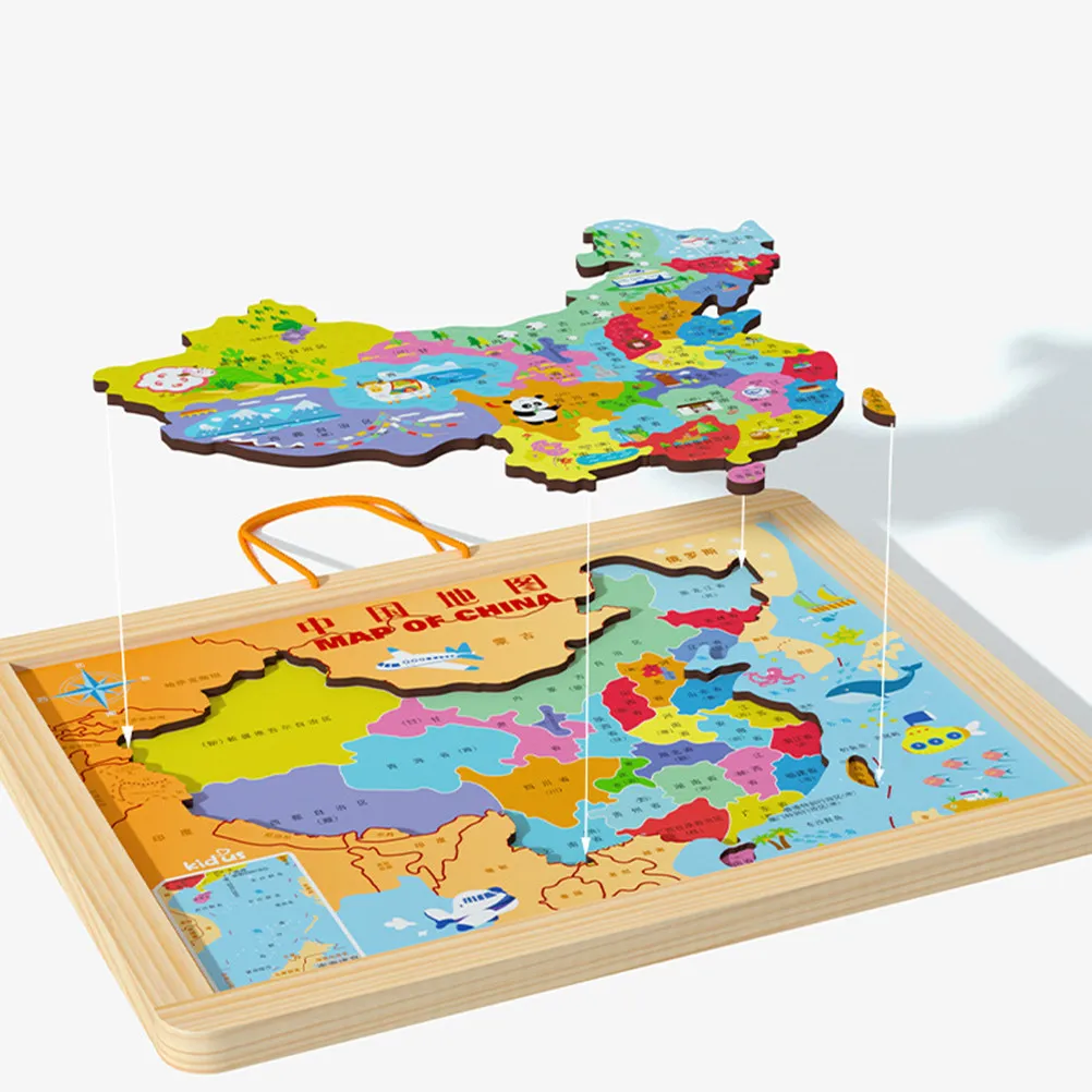 

Набор из 1 шт. Двусторонняя карта мира для детей, развивающая географическая игрушка, развивающая координацию рук и глаз, обучающая головоломка-пазл