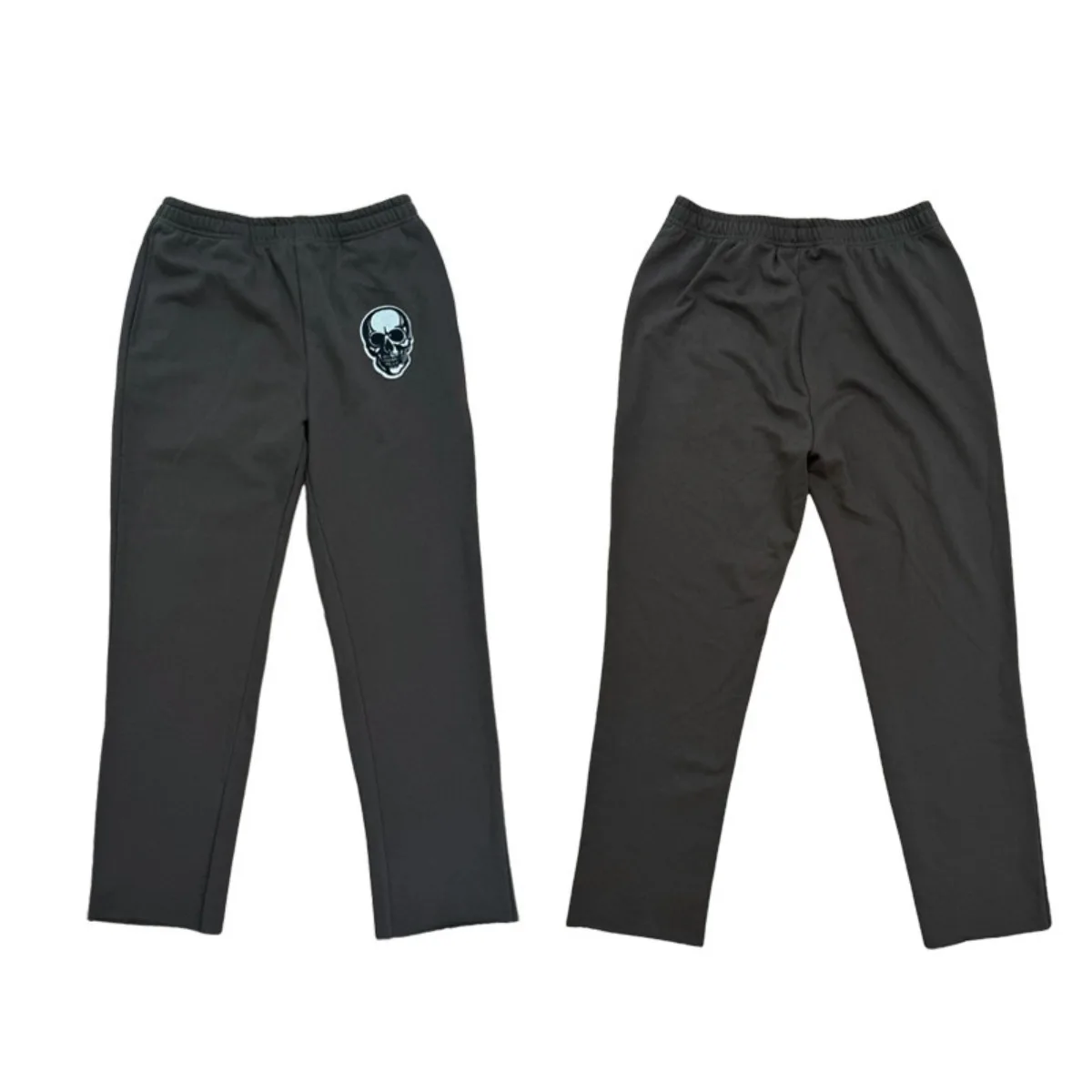 Number Nine 04 Baby Dream Brown Skull Sweatpants Skeleton Embroidered Pants for Men