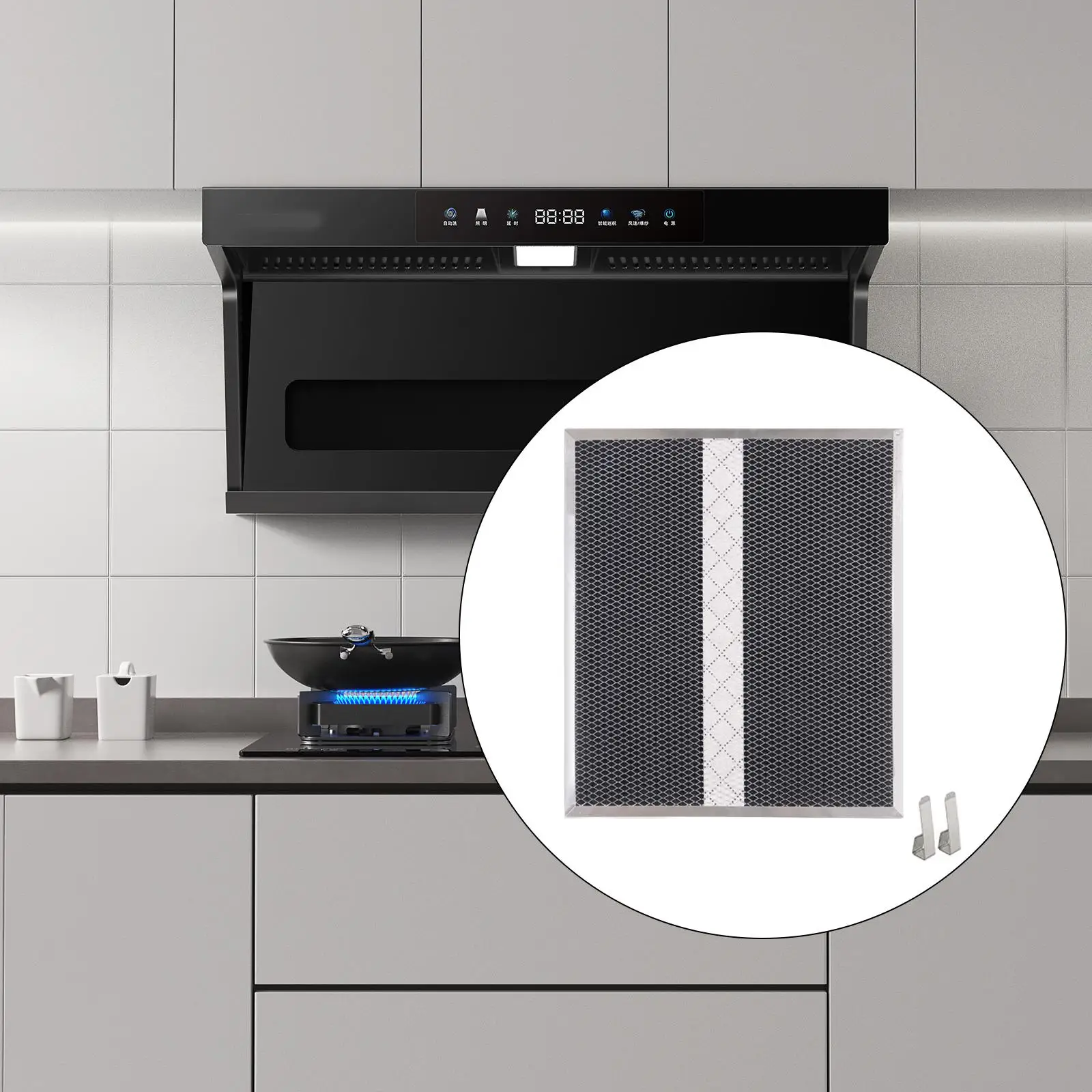 

Range Hood Filter Aluminum Mesh Range Hood Extractor Fan Cooker Filters Replace Kitchen Gadget Vent Filter for Restaurant