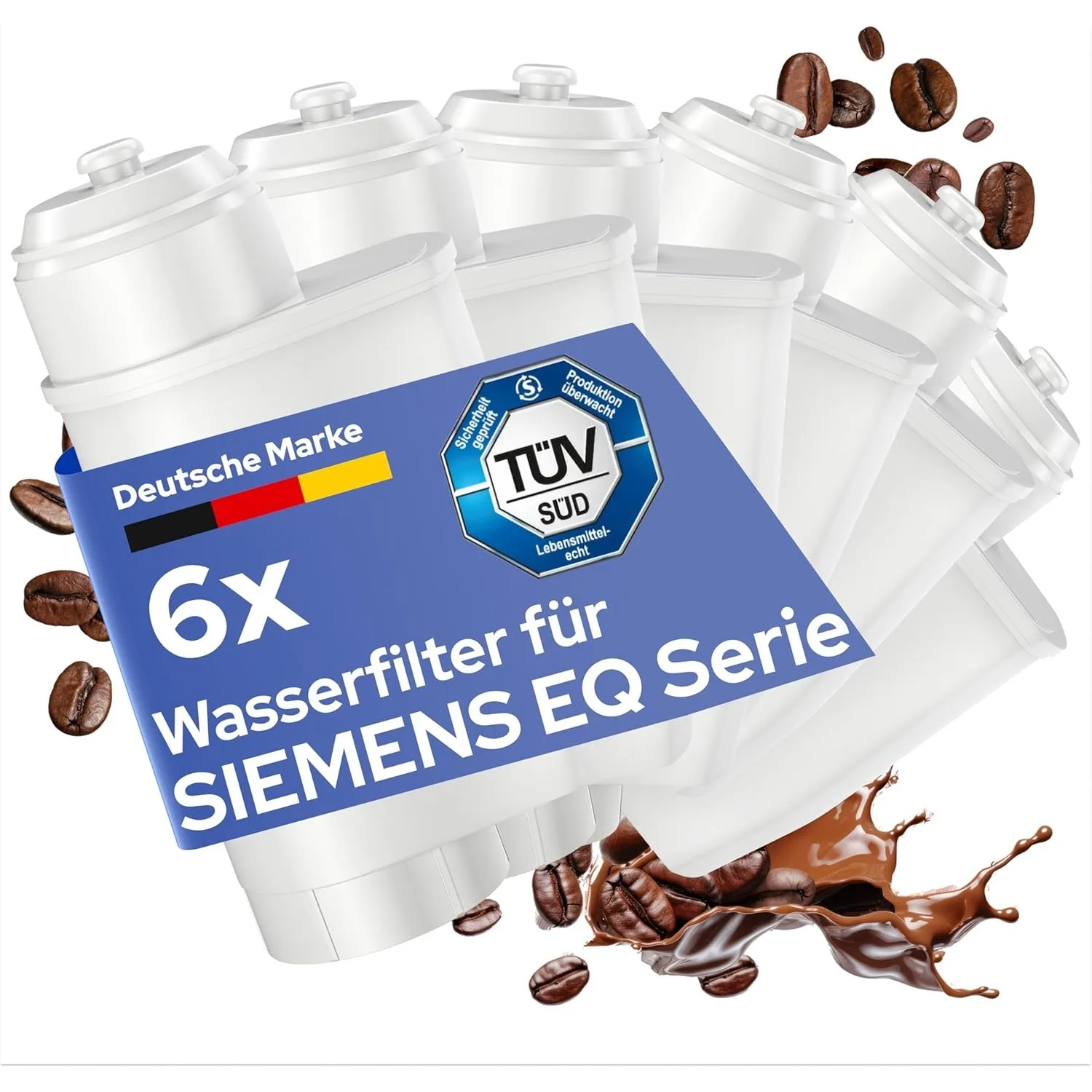 

Фильтры для воды, совместимые с Brita Intenza, для кофемашин Siemens EQ Series (EQ6, EQ9, EQ500 и EQ700) полностью автоматических.