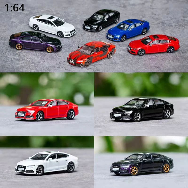 1:64 Scale Car Model Toy RS7 Sportback Edition Car Simulation Alloy Die-Cast Car Model Fan Collection Display Home Decoration