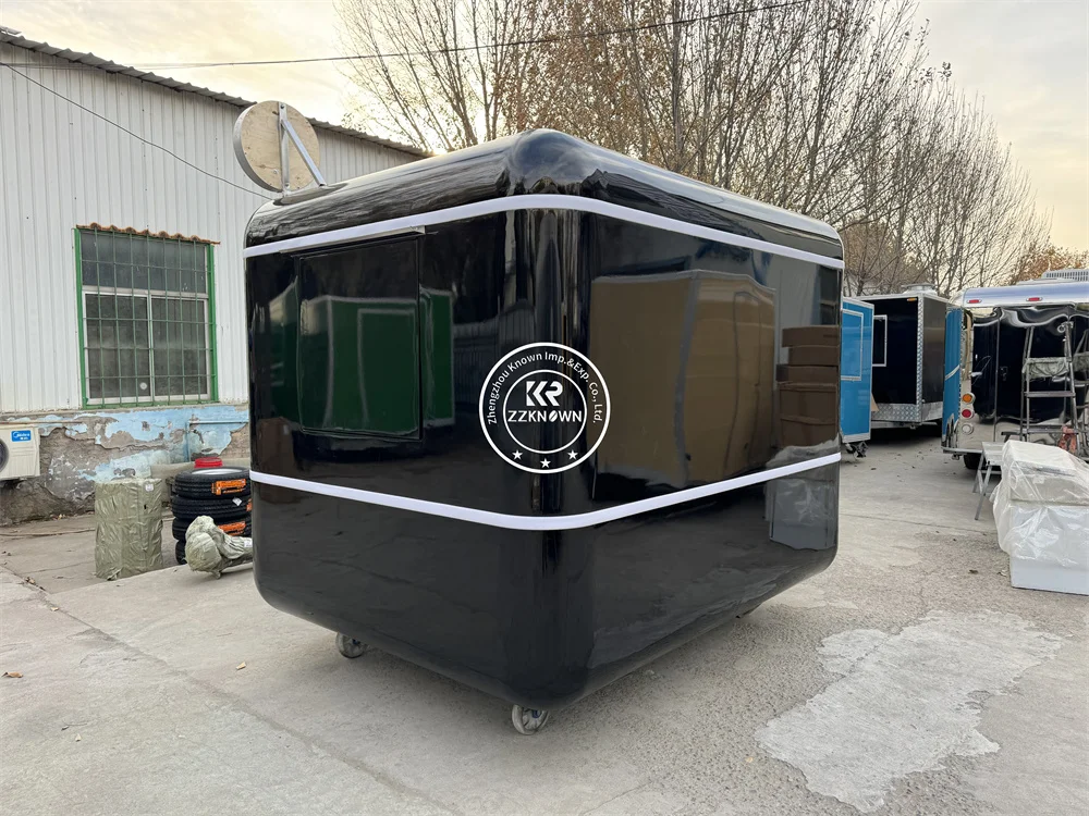 Custom Fast Food Truck Trailer Mobile Coffee Cart Full Kitchen Equipped Hot Dog Ice Cream Van Concession Food Kiosk