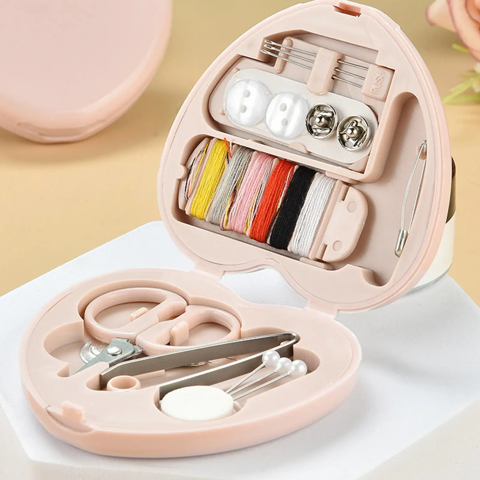 Travel Sewing Kit Mini Sewing Kit Portable DIYS Sewing Tool With Foldable Case For Home Traveler Beginner Friendly Kit