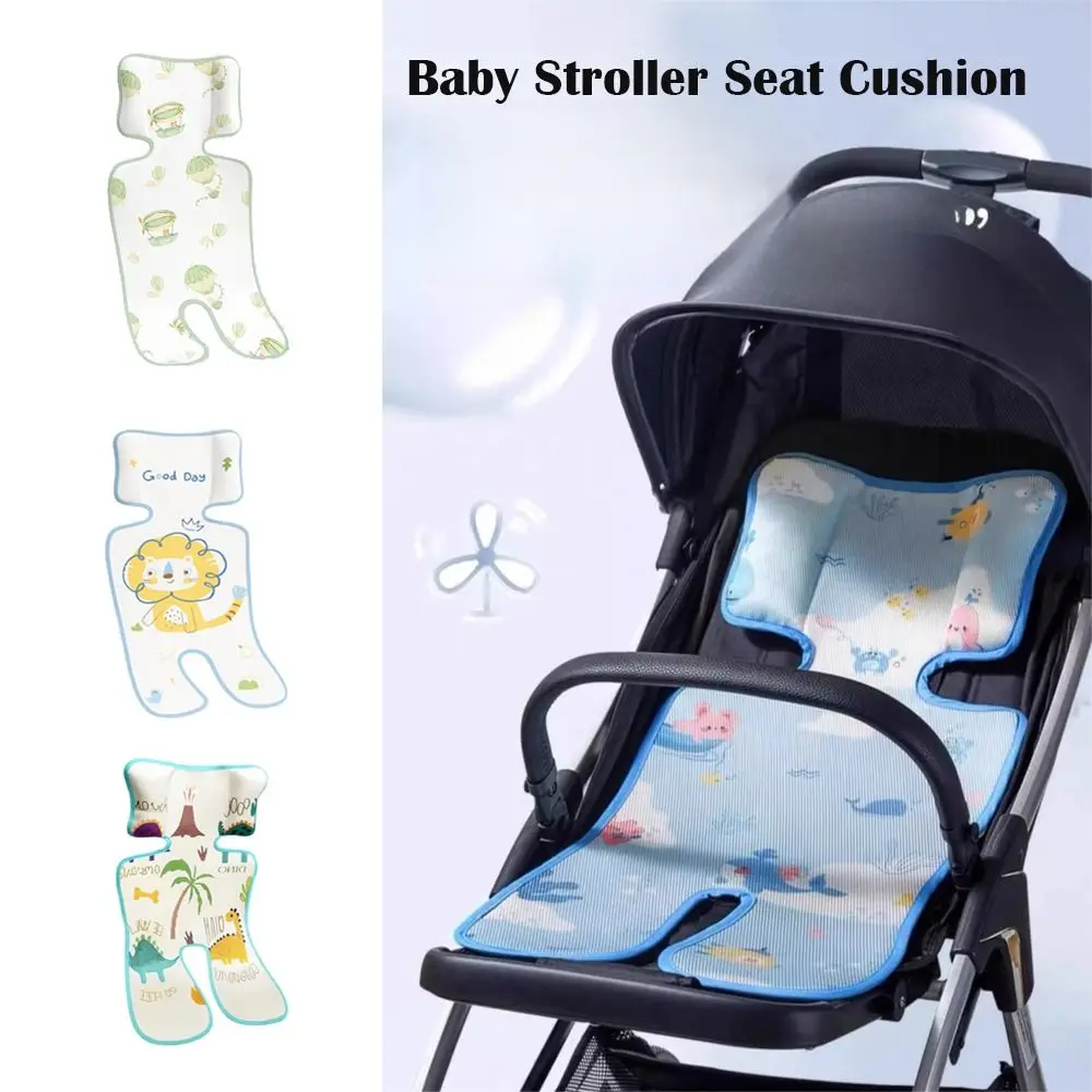 

Soft Ice Silk Baby Stroller Seat Cushion Breathable Washable Stroller Cooler Mat Anti-Slip Pram Seat Mat Dining Chair