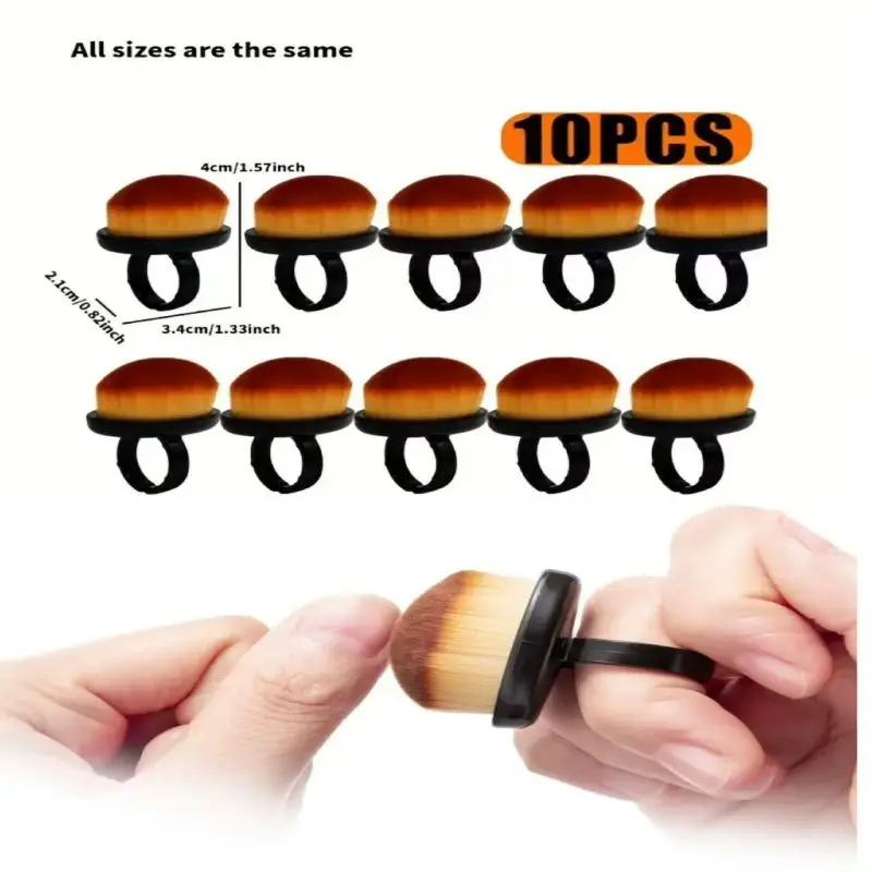 

Nail Dust Cleaning Brush Ring Soft Plastic Nails Clean Up Fingernails and Toenails Oval Gel Dust Ring Duster Tools for Manicure