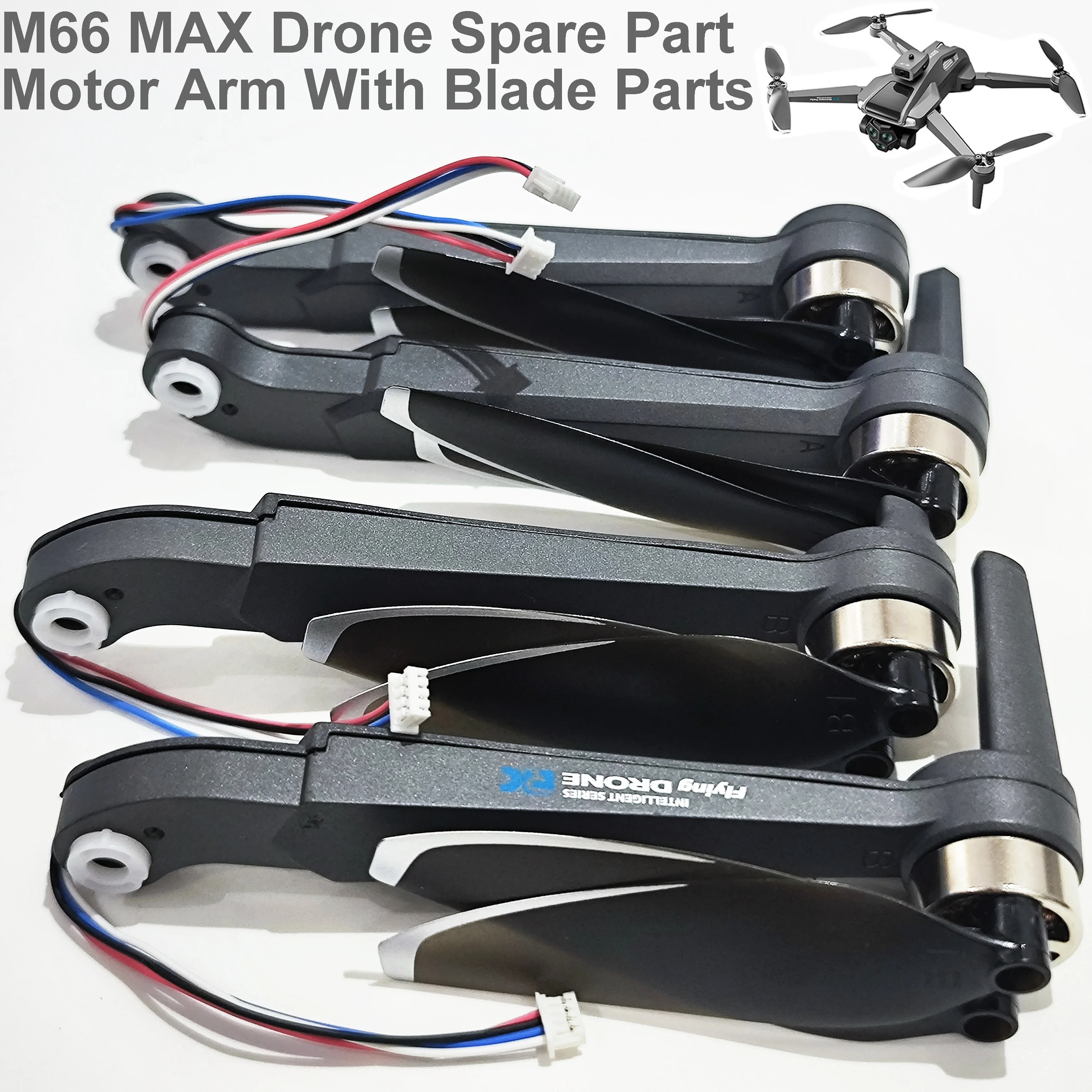

M66MAX Folding Screen Control Drone M66 MAX RC Quadcopter Spare Parts Original Brushless Motor Arm With Blade Props Full Set