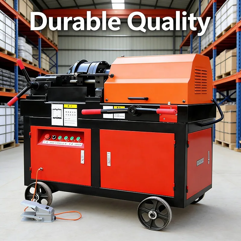 

Прецизионный станок для нарезки резьбы на стальных прутках от 16 мм до 40 мм, автоматический резьбонарезной станок для арматуры, для строительных работ по бетону