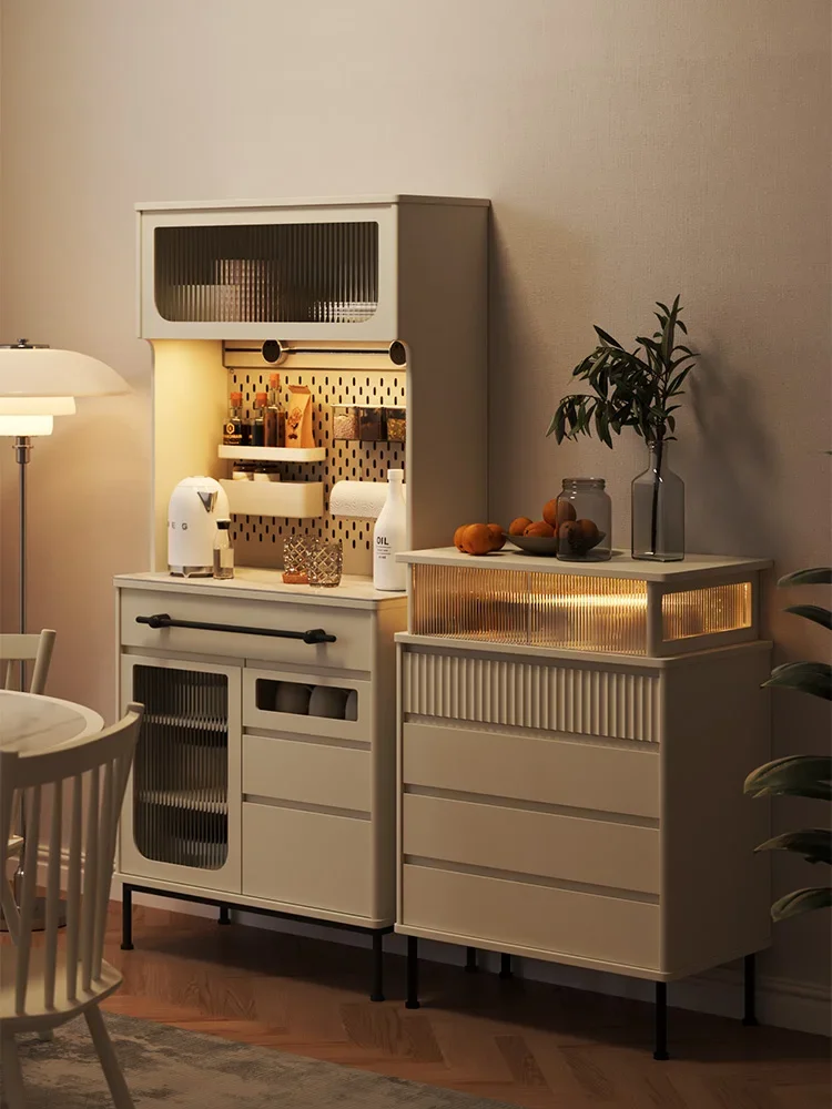 

RVR designer side cabinet, solid wood paint hole board, small apartment integrated high cabinet, locker, tea cabinet