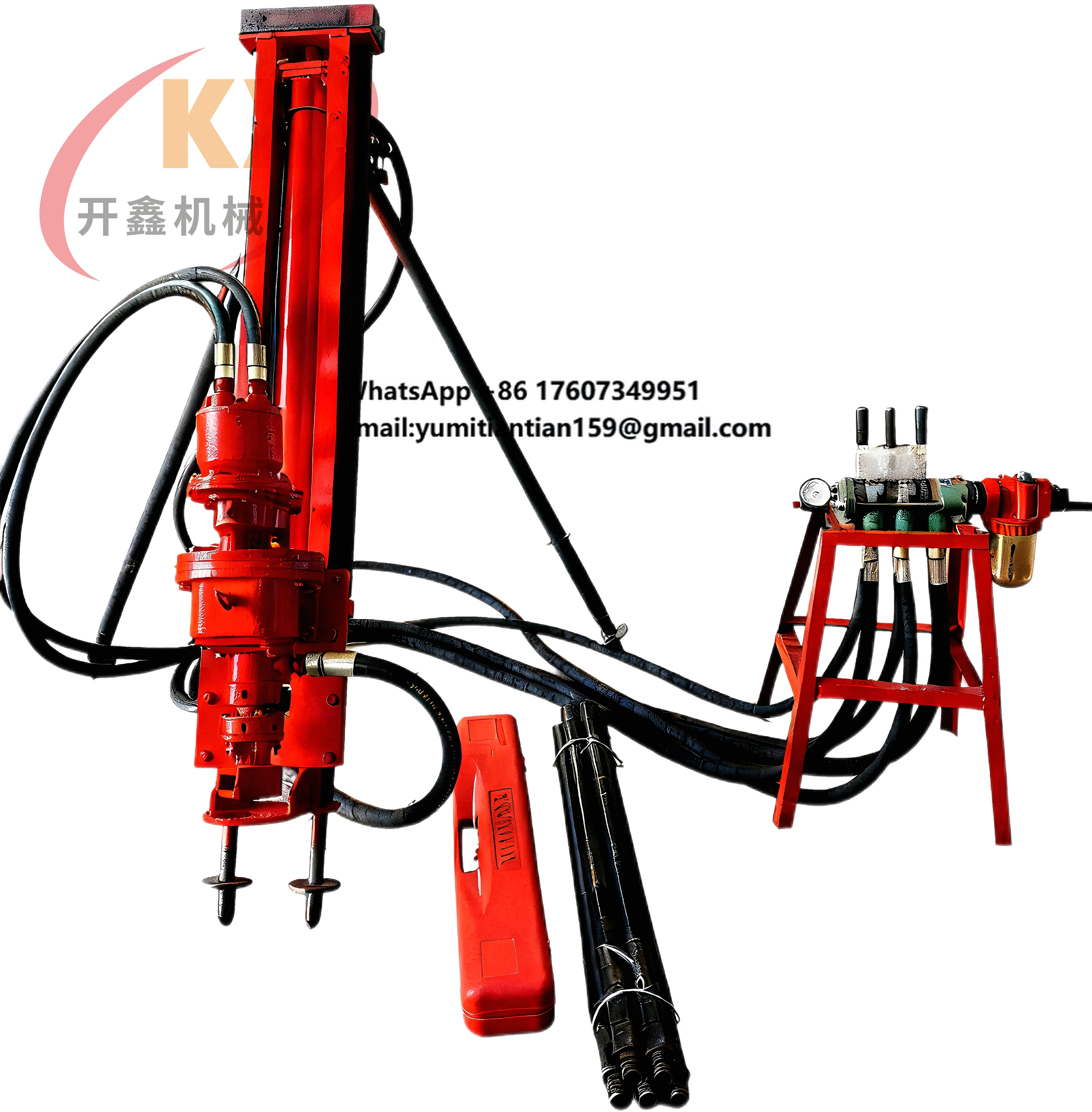 Factory Direct Sales OEM Mining Blasting Impact DTH Drilling Rig 0-150mm Drilling for Rock Soil Pebbles with Pneumatic Motor