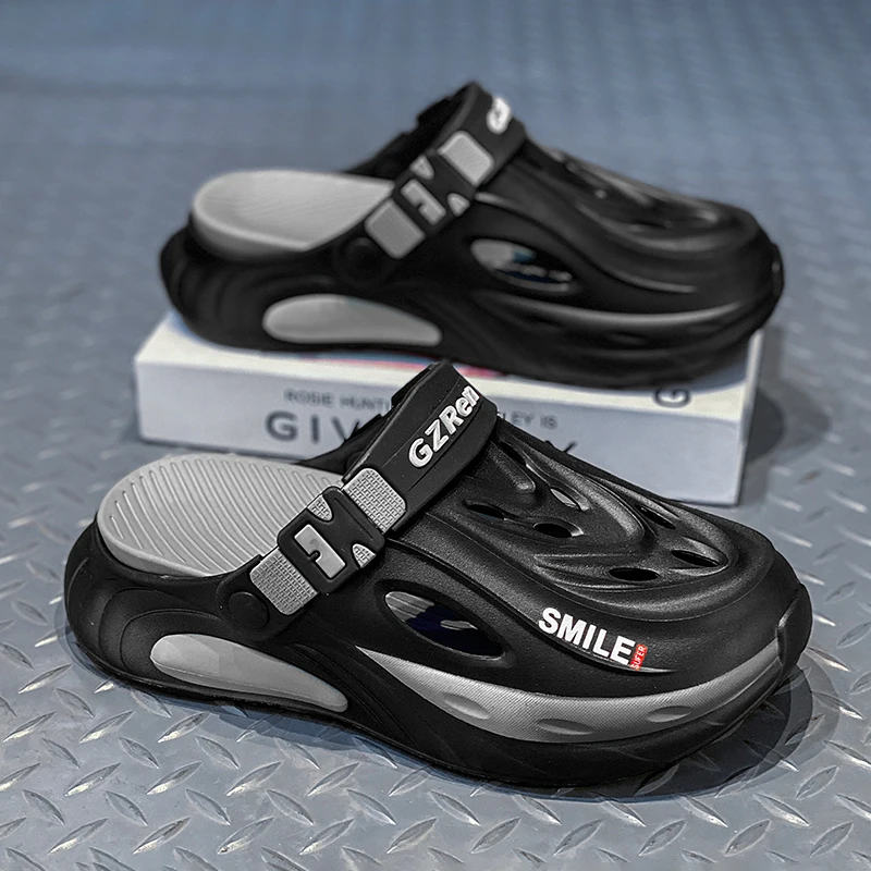 Herrenschuhe, perforierte Schuhe, atmungsaktive Sommerschuhe mit dicker Sohle, vielseitige Mode, Partnerlook, Outdoor-Strandsandalen