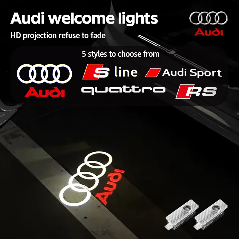 

Led Car Door Welcome Lights for Audi A1 A3 8P 8V A4 A5 A6 A7 A8 Q3 Q5 Q7 Q8 SQ3 RS3 RS Sline TT Logo Projector Ghost Shadow Lamp