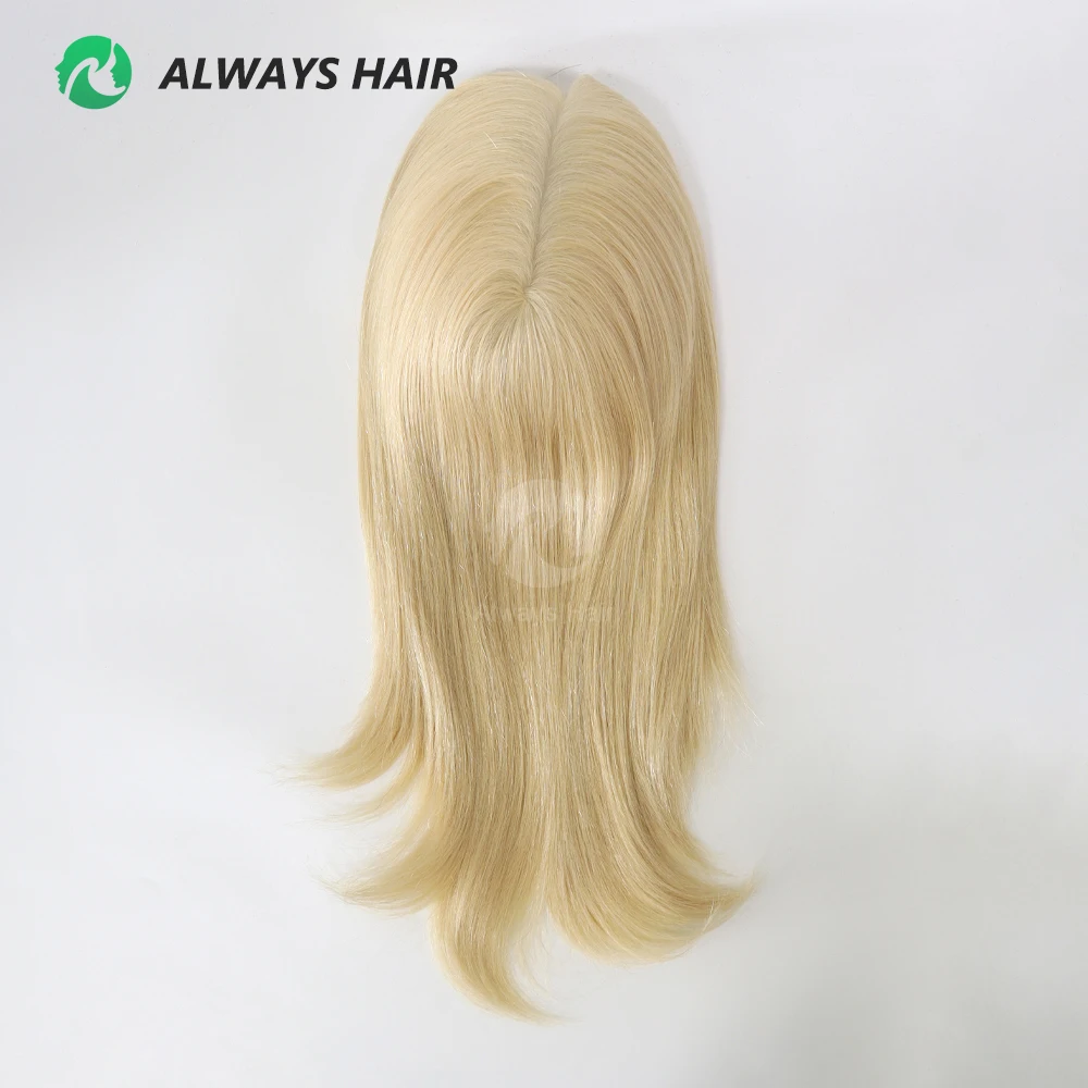 

TP22INJ - All Injected Polyskin Hair Topper Chinese Culticle Remy Hairpieces for Women 14" 16" Toupee Women