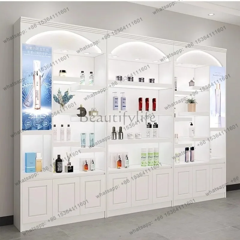 LJY Modern Minimalist Cosmetics Display Cabinet Nordic Beauty Salon Nail Salon Product Display Rack High-end Office Furniture