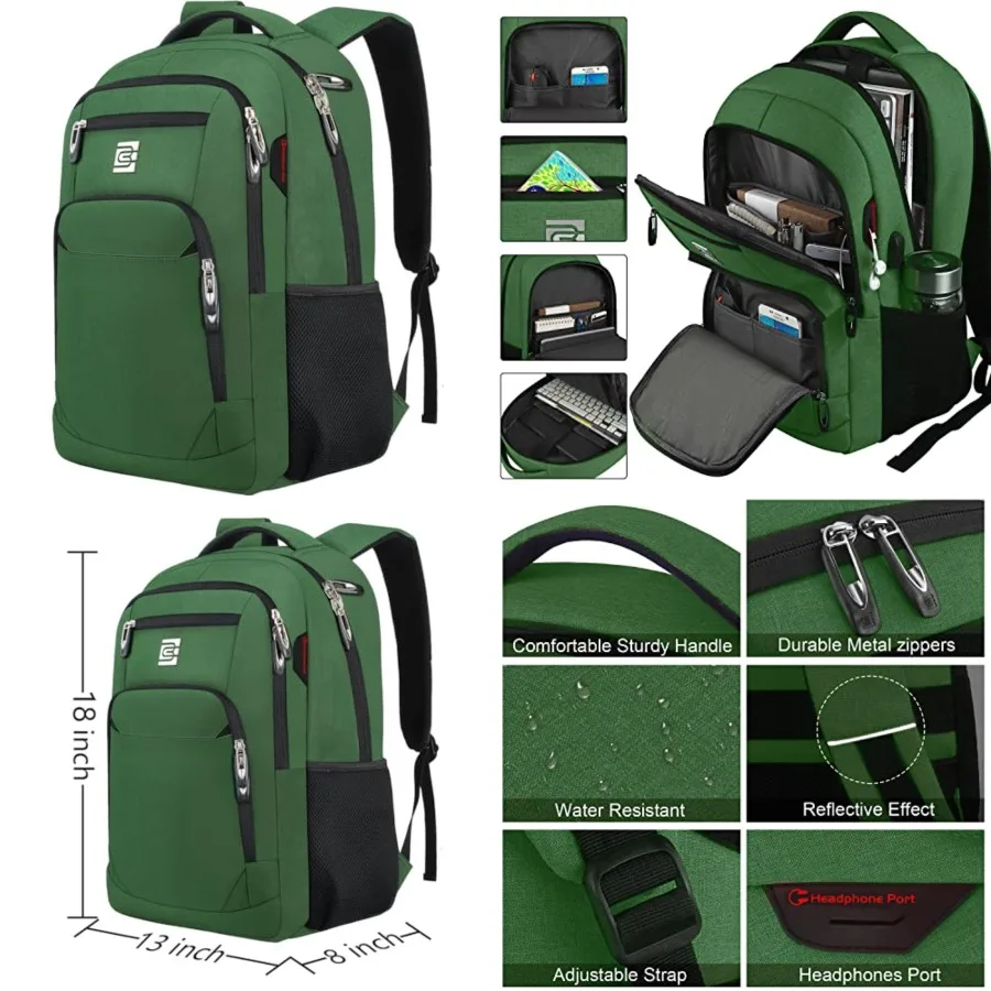 

Backpack, Business Travel Anti Theft Slim Durable s Backpack, Water Resistant College Computer Bag for Women and Men Fits and N