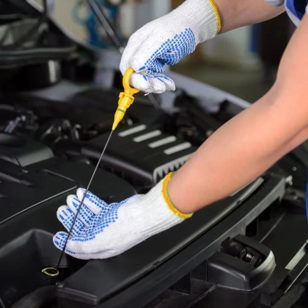 

48PCS/24Pairs Wear-Resistant Work Gloves Thickened Rubber Coated Safety Gloves Comfortable Cotton Material Protective Gloves