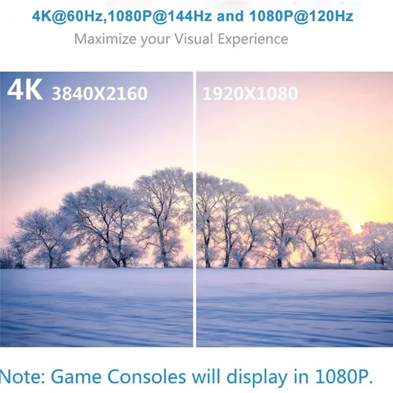 

AC57-4K 60Hz -Compatible To Displayport Adapter Cable 1080P 120Hz -Compatible To DP Converter For PC TV PS4