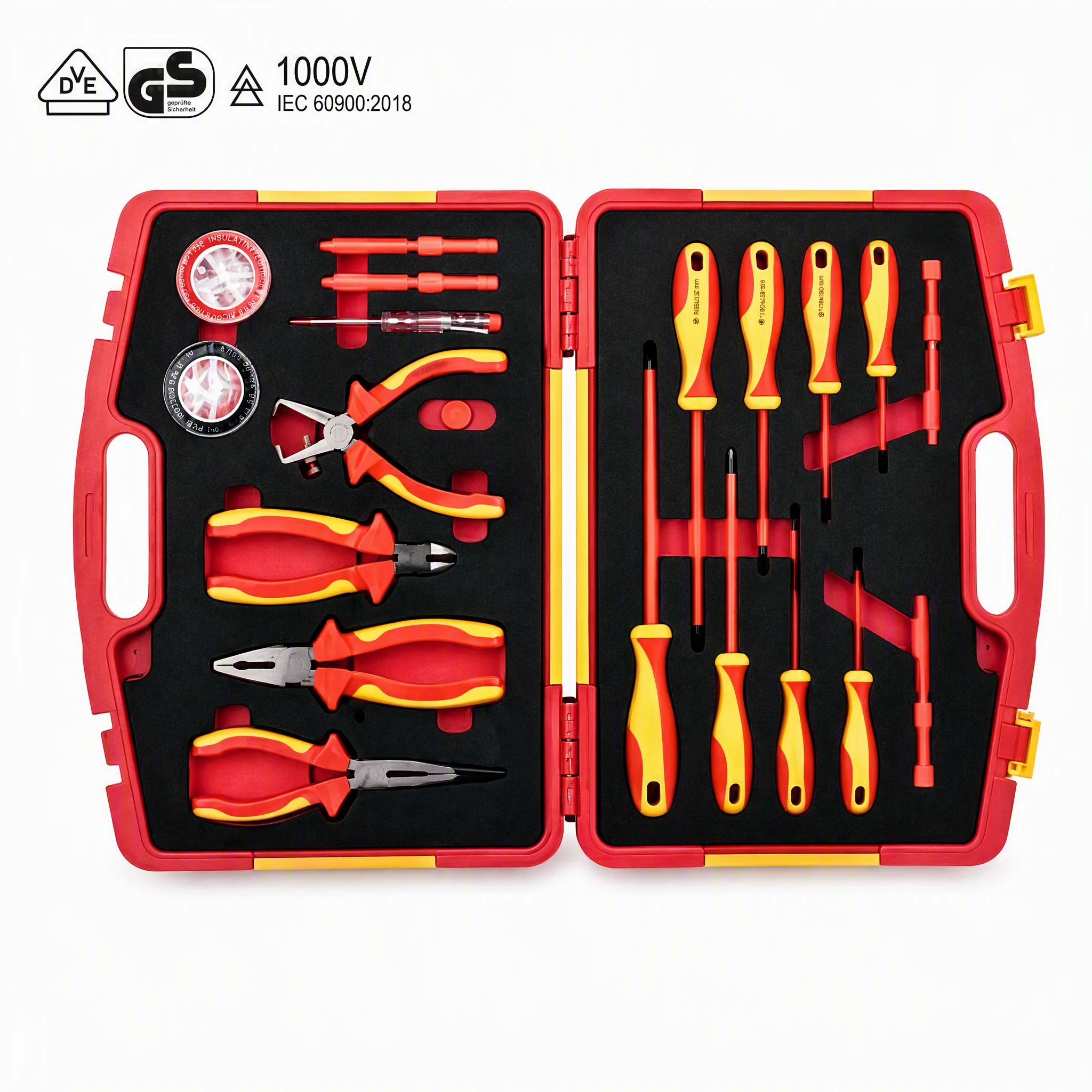 Contractor VDE Insulated Socket Set with Extension Bars IEC 60900 GS Certified for Electrical Contractors