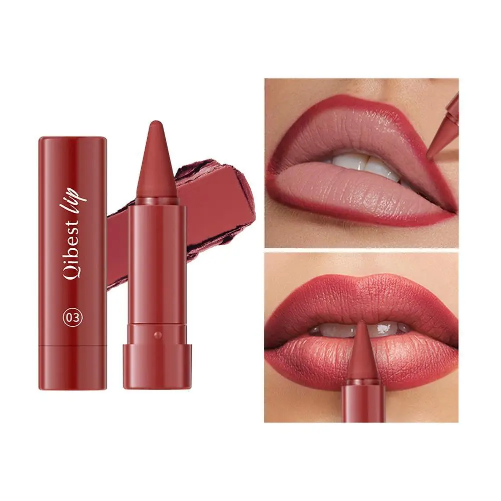 1pc Twist Up Lip Liner Penna per rossetto Multiuso Blush Velluto rosso opaco Contorno delle labbra Impermeabile Tazza antiaderente Lip Rouge Trucco