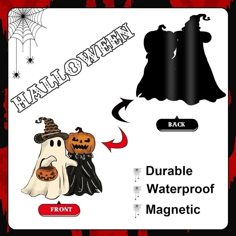 Soft Magnets Halloween Garage Door Magnets Weather-Proof Water-Resistant Happy Halloween Magnet Stickers Fade-Resistant