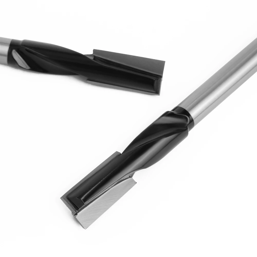 Imagem -03 - Haste Alongada Limpeza Inferior Router Bit Diâmetro Espiral 17 mm 18 mm Máquina de Gravura Madeira Fresa 12 mm 127 Milímetros